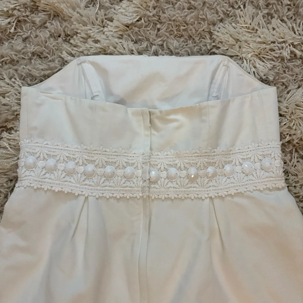 LILLY PULITZER Fit & Flare Dress Sz 2 White - Picture 8 of 9